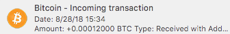Receiving Replacement RBF Transaction - New transaction notification for the RBF replacement transaction.
