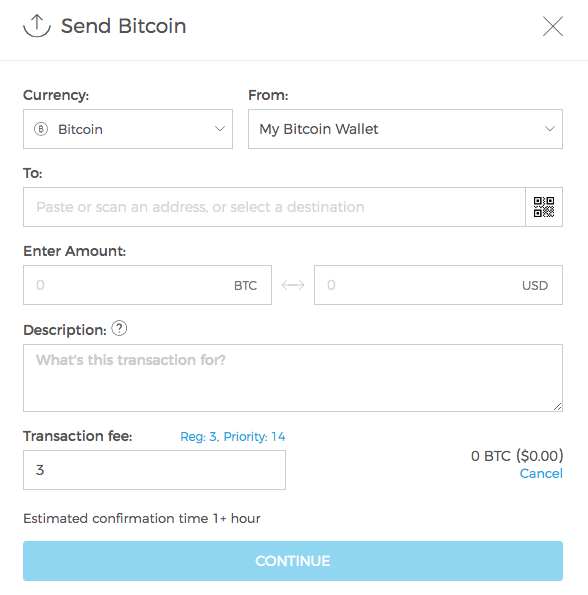 Bumping RBF Enabled Transaction - Send transaction. Custom transaction fee option expanded. No bump fee option available.
